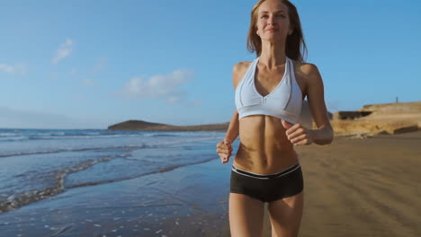 woman-athlete-silhouette-running-on-beach-sprinting-waves-crashing-on-seaside-morning-background-slow-motion